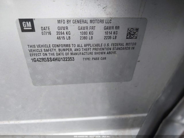 1G4ZR5SS4HU122353 Buick Lacrosse Premium