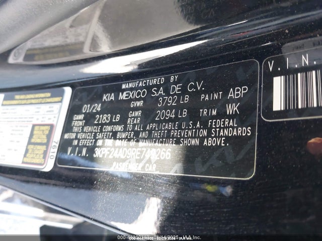 3KPF24AD9RE749266 KIA Forte Lxs