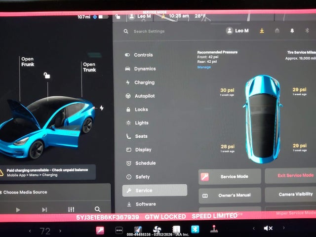 Продаж на аукціоні авто 2019 Tesla Model 3 Long Range/performance, vin: 5YJ3E1EB6KF367939, номер лоту: 44488338