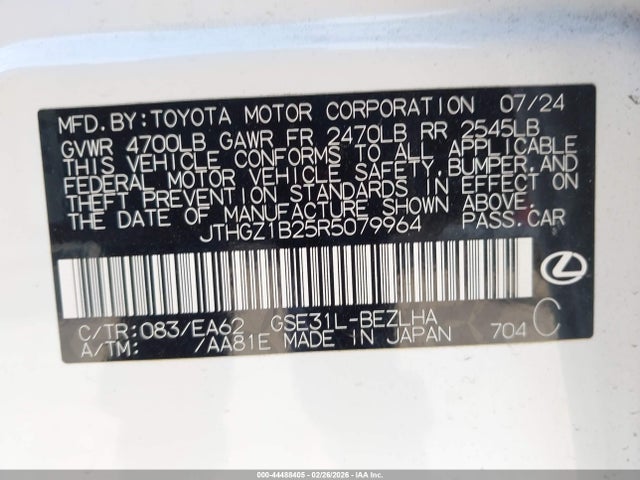 2024 LEXUS IS 350 JTHGZ1B25R5079964 Photo 8