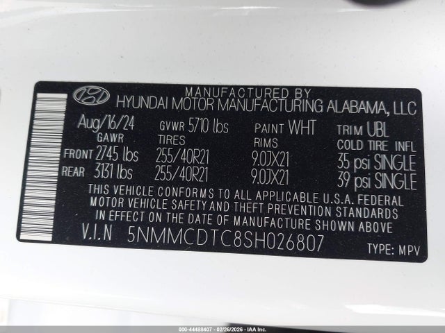 5NMMCDTC8SH026807 Genesis Gv70 3.5t Awd Sport