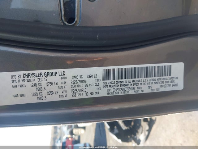 Aukcja sprzedaży 2013 Dodge Journey American Value Pkg, vin: 3C4PDCAB8DT594592, numer aukcji: 44488409