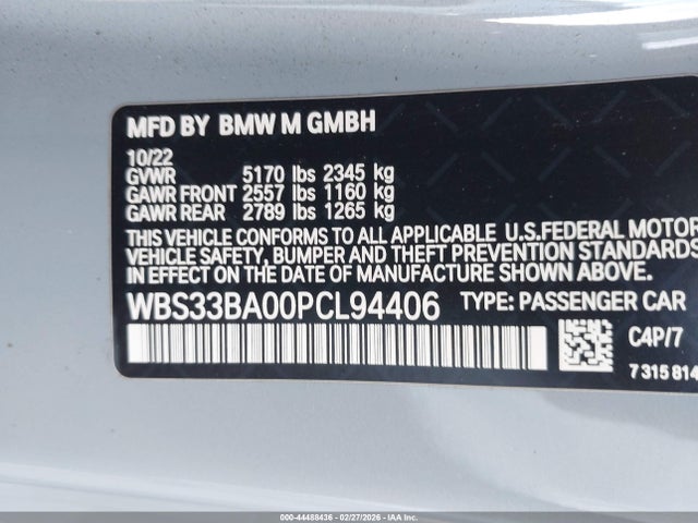 2023 BMW M4 WBS33BA00PCL94406 Photo 8