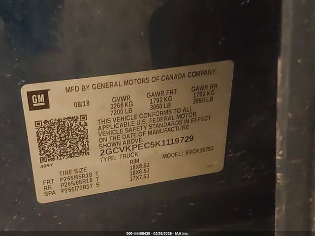 2019 CHEVROLET SILVERADO 1500 LD 2GCVKPEC5K1119729 Photo 8