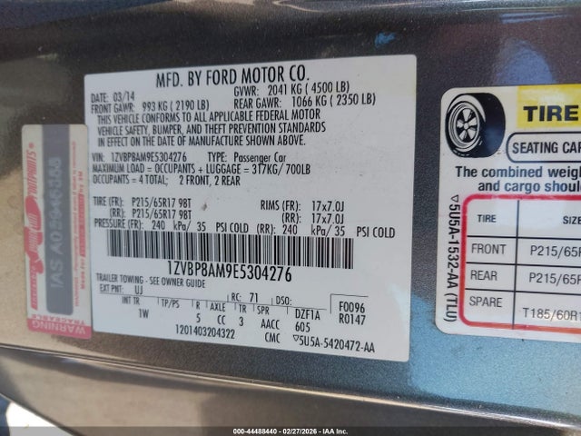 1ZVBP8AM9E5304276 Ford Mustang V6