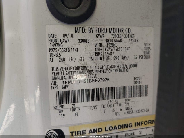 2011 FORD EXPEDITION 1FMJU1H51BEF07926 Photo 8