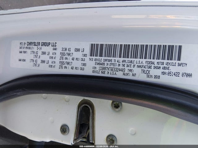 Продаж на аукціоні авто 2014 Ram 1500 Ssv, vin: 1C6RR7XT6ES324403, номер лоту: 44488499