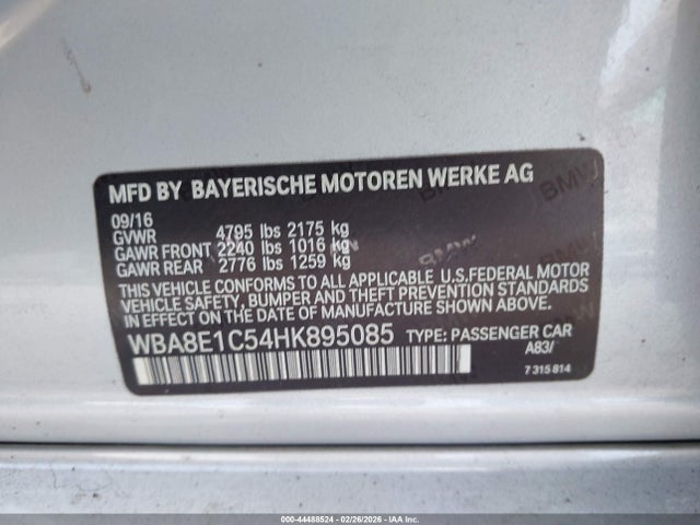 2017 BMW 330E WBA8E1C54HK895085 Photo 8