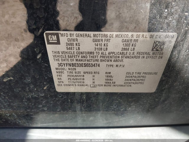 Продаж на аукціоні авто 2014 Cadillac Srx Luxury Collection, vin: 3GYFNBE33ES653474, номер лоту: 44488542