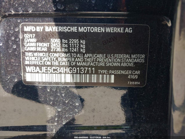 WBAJE5C34HG913711 BMW 540I
