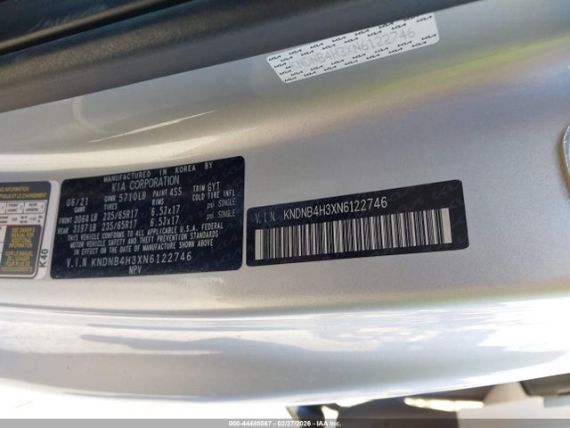 2022 KIA CARNIVAL MPV KNDNB4H3XN6122746 Photo 8