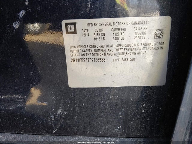 2015 CHEVROLET IMPALA 2G1165S32F9186588 Photo 8