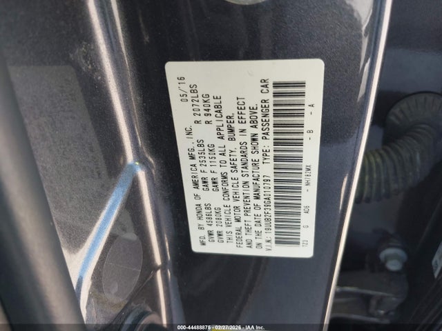 2016 Acura Tlx V6 მანქანა იყიდება აუქციონზე, vin: 19UUB2F39GA010797, აუქციონის ნომერი: 44488875