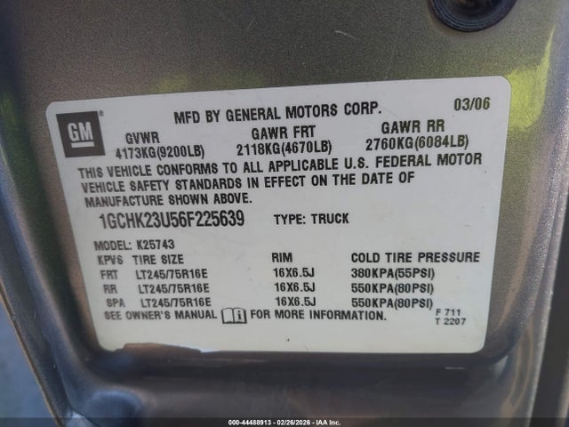 2006 CHEVROLET SILVERADO 2500HD 1GCHK23U56F225639 Photo 8