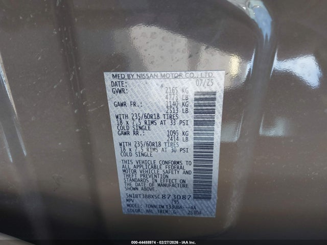Nissan Rogue Sv Intelligent Awd 2025 5N1BT3BBXSC873087 Image 9