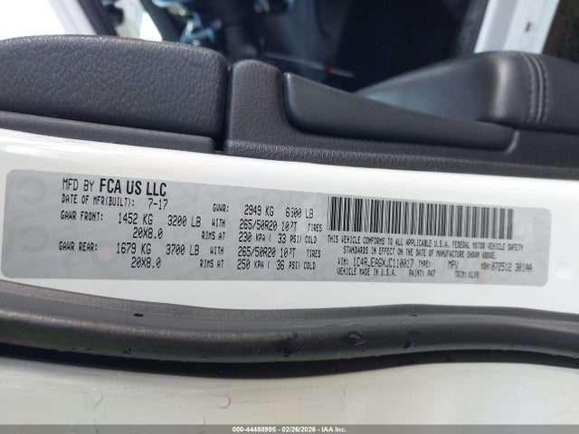 1C4RJEAGXJC110017 Jeep Grand Cherokee Altitude 4x2