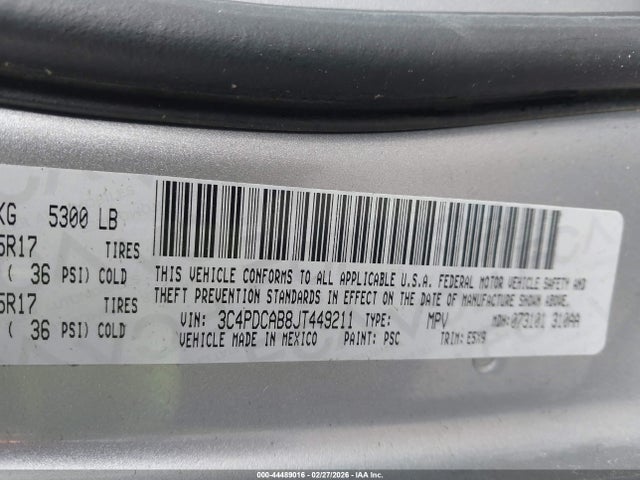 2018 DODGE JOURNEY 3C4PDCAB8JT449211 Photo 8