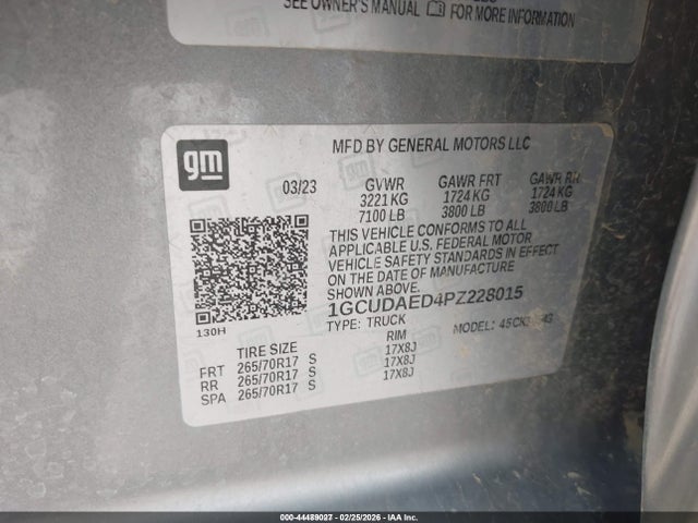 1GCUDAED4PZ228015 Chevrolet Silverado 1500