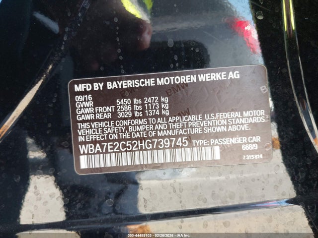 2017 BMW 740I WBA7E2C52HG739745 Photo 8