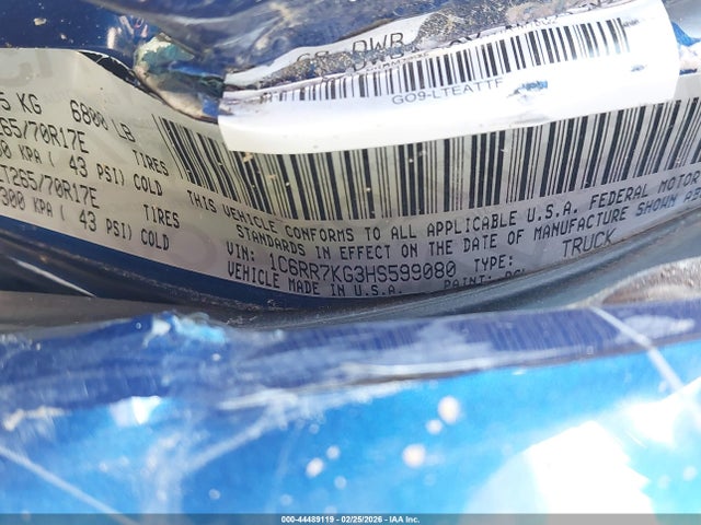 2017 RAM 1500 1C6RR7KG3HS599080 Photo 8