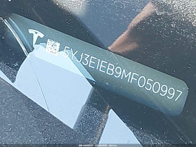 Aukcja sprzedaży 2021 Tesla Model 3 Long Range Dual Motor All-wheel Drive, vin: 5YJ3E1EB9MF050997, numer aukcji: 44489207