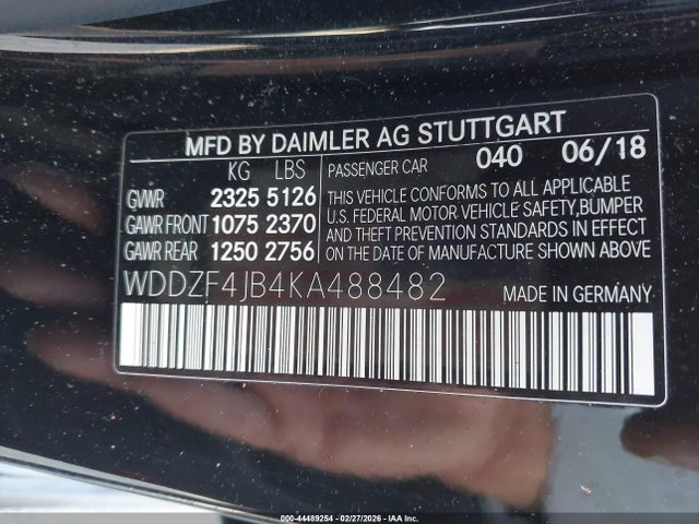 WDDZF4JB4KA488482 Mercedes-Benz E 300