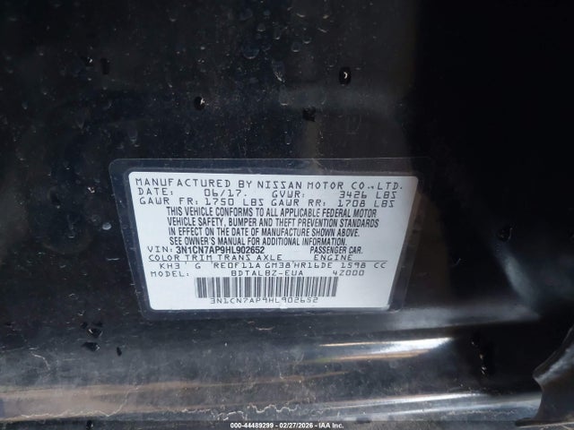 Nissan Versa 1.6 Sv 2017 3N1CN7AP9HL902652 Image 9