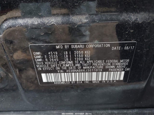 2018 SUBARU LEGACY 4S3BNAB66J3011019 Photo 8