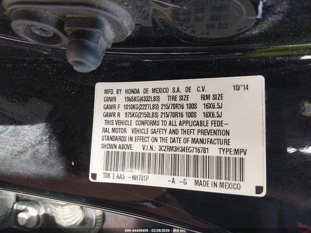 Honda CR-V LX 2014 3CZRM3H34EG716781 Image 9