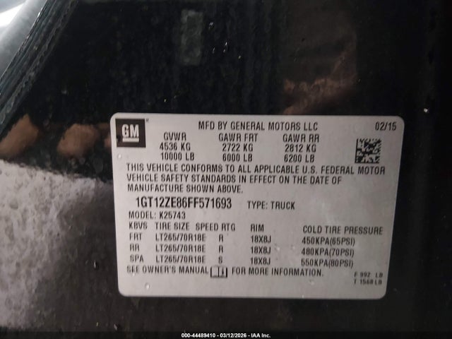 1GT12ZE86FF571693 GMC Sierra 2500hd Slt