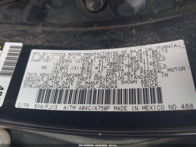 2013 TOYOTA TACOMA 3TMLU4EN5DM124944 Photo 8
