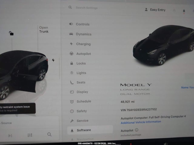 Aukcja sprzedaży 2024 Tesla Model Y Long Range Dual Motor All-wheel Drive, vin: 7SAYGDEE6RA237102, numer aukcji: 44489470