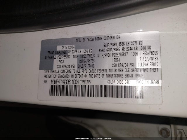 JM3KE4CY9G0611004 Mazda Cx-5 Touring