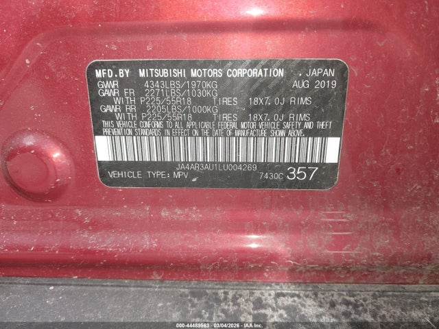 2020 MITSUBISHI OUTLANDER SPORT JA4AR3AU1LU004269 Photo 8