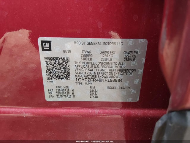 2019 CADILLAC XT4 1GYFZFR49KF198984 Photo 8