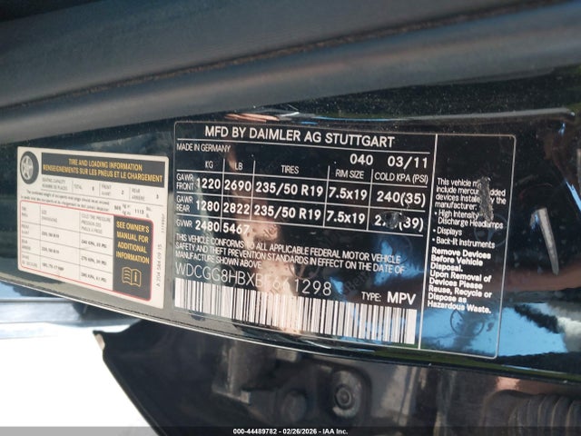Продажа на аукционе авто 2011 Mercedes-benz Glk 350 4matic, vin: WDCGG8HBXBF661298, номер лота: 44489782