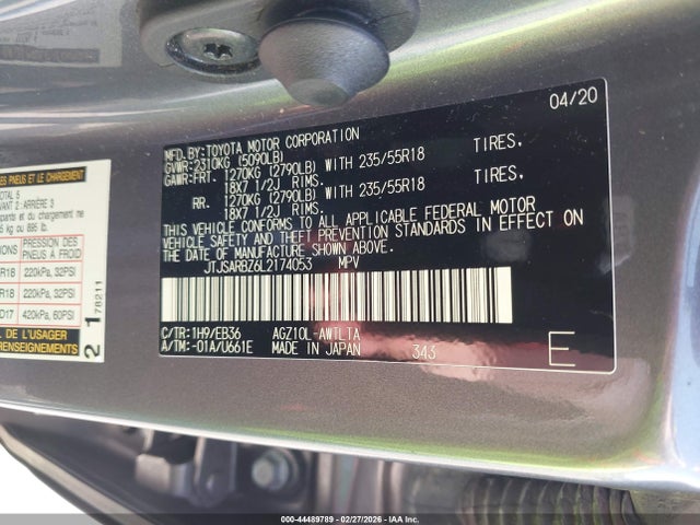 Продажа на аукционе авто 2020 Lexus Nx 300 F Sport, vin: JTJSARBZ6L2174053, номер лота: 44489789