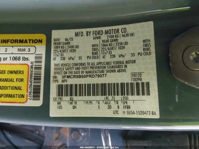 3FMCR9B60PRD79077 Ford Bronco Sport Big Bend