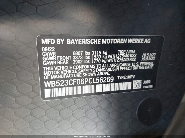 2023 BMW IX WB523CF06PCL56269 Photo 8