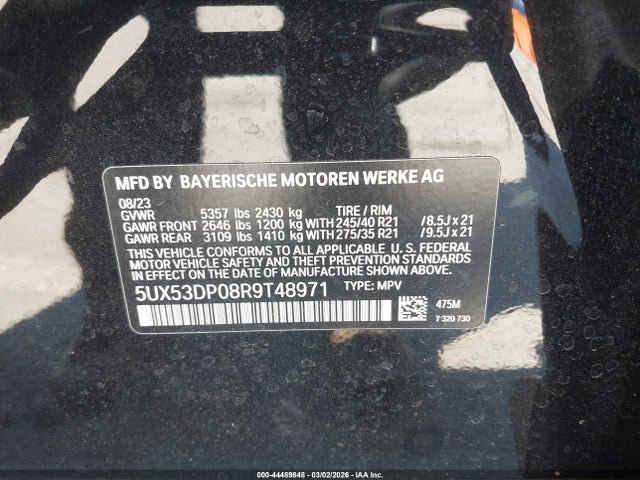 5UX53DP08R9T48971 BMW X3 Xdrive30i