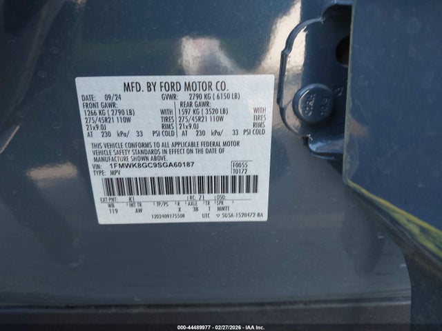 1FMWK8GC9SGA60187 Ford Explorer St