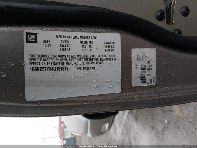 2004 CADILLAC DEVILLE 1G6KE57Y84U151611 Photo 8