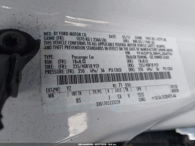 2017 FORD FOCUS ST 1FADP3L98HL284793 Photo 8