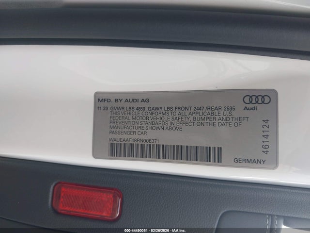 2024 AUDI A4 WAUEAAF48RN006371 Photo 8