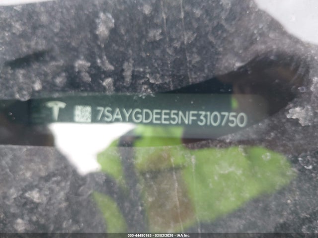 Продаж на аукціоні авто 2022 Tesla Model Y Long Range Dual Motor All-wheel Drive, vin: 7SAYGDEE5NF310750, номер лоту: 44490163