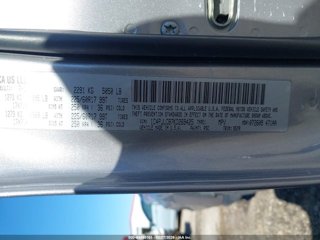 Продаж на аукціоні авто 2019 Jeep Cherokee Latitude Fwd, vin: 1C4PJLCB7KD269425, номер лоту: 44490165