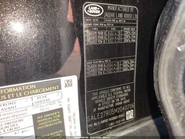 SALE27RU5M2040706 Land Rover Defender 110 X-dynamic Se