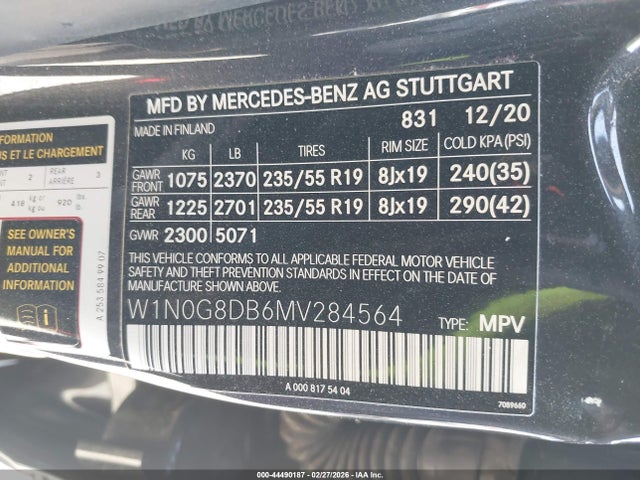 2021 MERCEDES-BENZ GLC 300 W1N0G8DB6MV284564 Photo 8