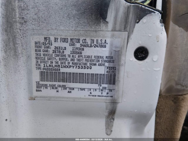 1993 LINCOLN TOWN CAR 1LNLM81WXPY753500 Photo 8