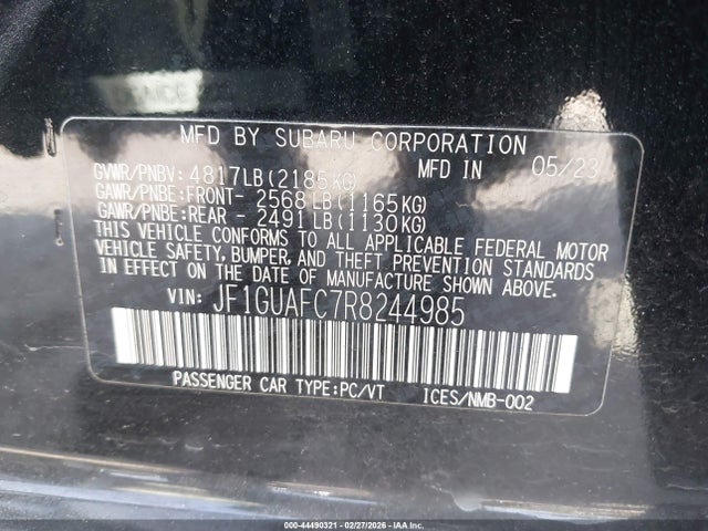 Aukcja sprzedaży 2024 Subaru Impreza Sport 5-door, vin: JF1GUAFC7R8244985, numer aukcji: 44490321